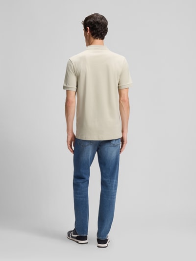 BOSS Orange Koszulka polo o kroju slim fit z mieszanki bawełny model 'PASSENGER' Piaskowy 5