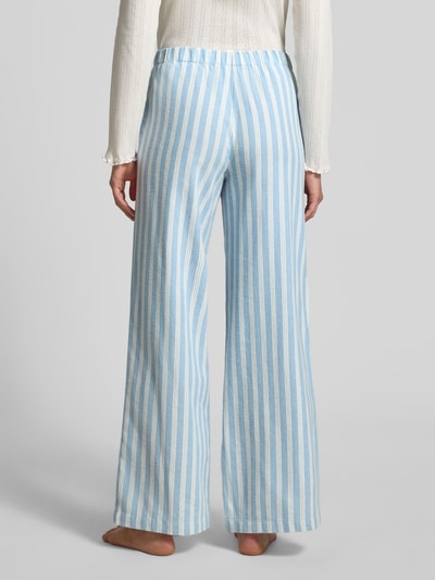 Jake*s Casual Wide leg pyjamabroek met tunnelkoord Lichtblauw - 5