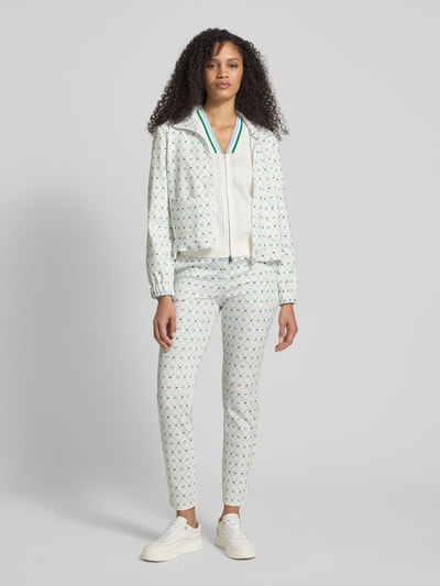 Marc Cain Regular Fit Blazer mit Stehkragen und Zweiwege-Reißverschluss Offwhite 1