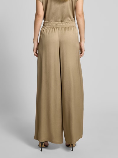 Drykorn Broek met wijde pijpen en elastische band, model 'CEILING' Camel - 5