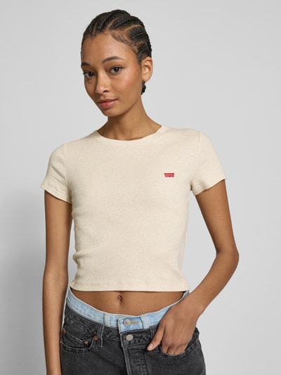 Levi's® T-Shirt mit Label-Print Ecru 3