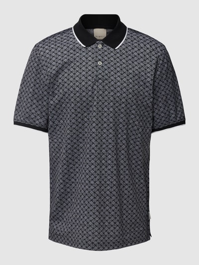 bugatti Poloshirt mit Allover-Muster Black 2