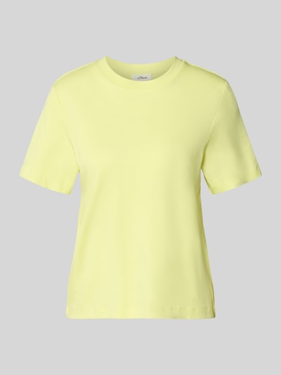 Produktfoto, Regular Fit T-Shirt aus reiner Baumwolle von s.Oliver RED LABEL, Optik: Unifarben, Länge: Cropped, Rundhals, Kurzarm, Jersey.