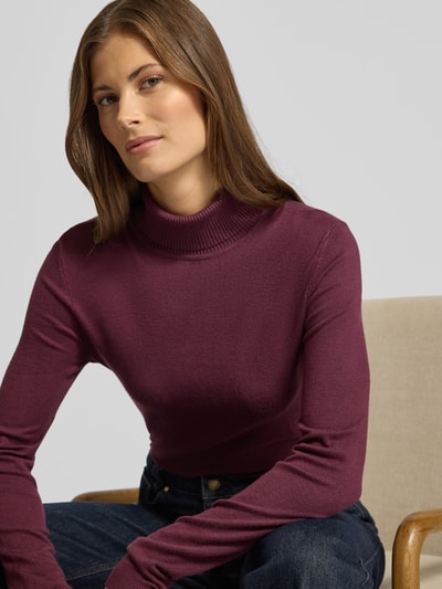 Vero Moda Slim coltrui van viscosemix, model 'GLORY' Bordeaux - 3