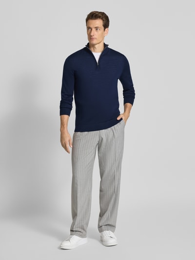 SELECTED HOMME Regular fit schipperstrui van zuivere merinowol, model 'TRAY' Donkerblauw - 1