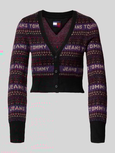 Tommy Jeans Kurtka z dzianiny o kroju slim fit z dodatkiem wełny model ‘FAIRISLE’ Czarny 2