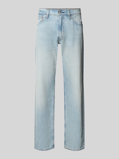 Produktfoto, lichtblauwe Relaxed Straight Fit Jeans in used-look Model '555' van Levi's®, puur katoen, steekzakken, bandwijdte 43 cm, binnenbeenlengte 83 cm