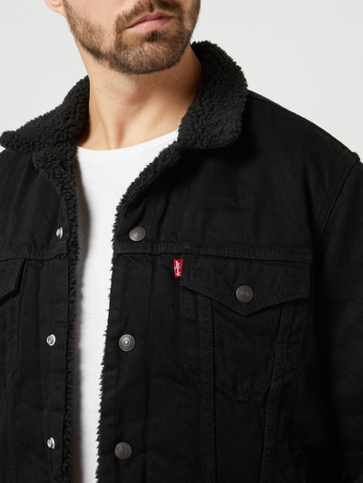 Levi's® Kurtka Sherpa Trucker Jacket z podszewką ze sztucznego kożuszka Czarny 3