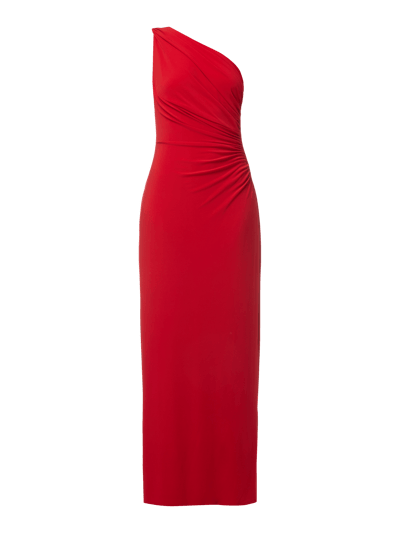 Lauren Ralph Lauren One-Shoulder-Abendkleid mit locker fallendem Besatz Rot 2