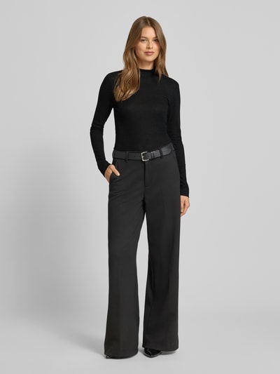 Rich & Royal Longsleeve aus Viskose-Mix mit Stehkragen Black 1