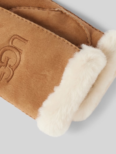 UGG Handschoenen van schapenvacht met labelstitching Camel - 2