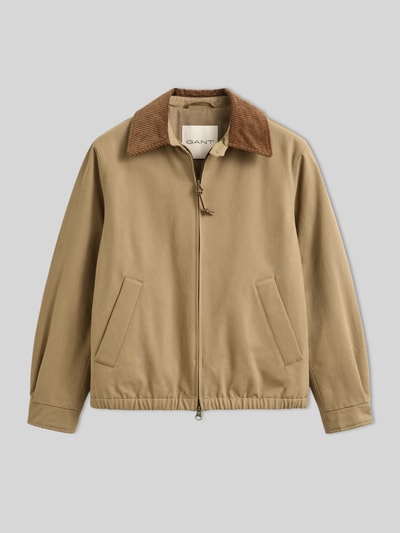 GANT Regular fit bomberjack van pure katoen model 'HARRINGTON' Hazelnoot - 2