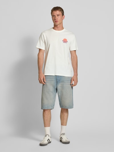 Only & Sons Regular Fit T-Shirt aus reiner Baumwolle Modell 'KYE' Weiss 1