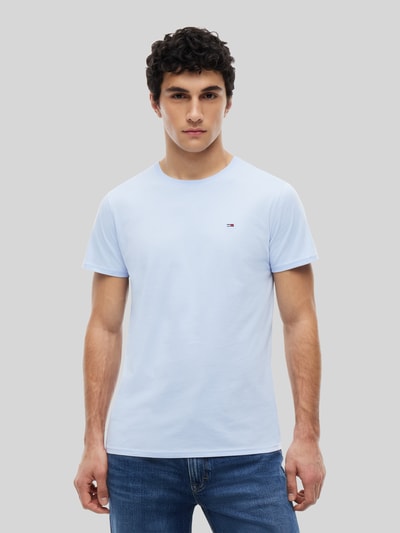 Tommy Jeans męski t-shirt o kroju regular fit z czystej bawełny Jasnoniebieski 4