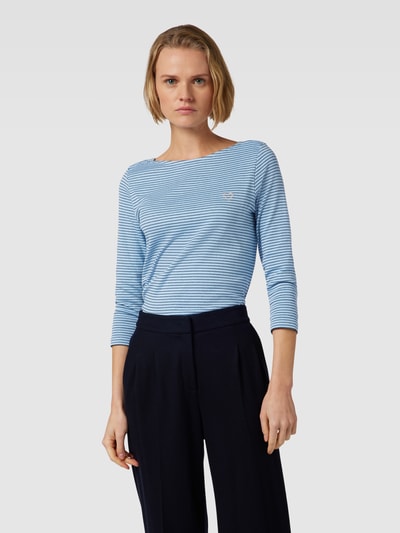 Tom Tailor Longsleeve mit Streifenmuster und 3/4-Arm Hellblau 4