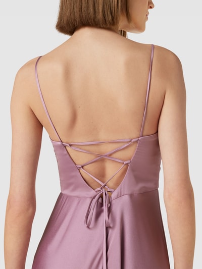 TROYDEN COLLECTION Cocktailkleid mit Wasserfall-Ausschnitt Mauve 3
