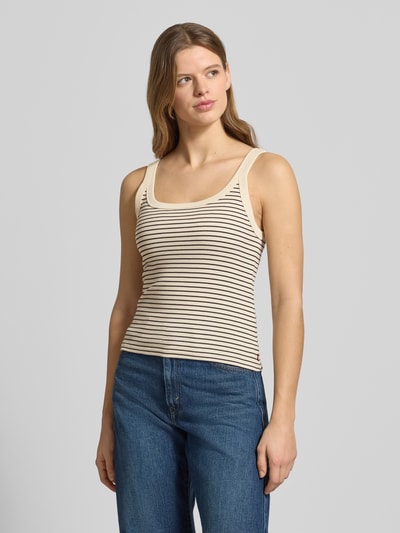 Levi's® Slim Fit Tank Top aus Baumwoll-Mix Ecru 4
