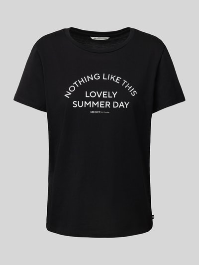 Tom Tailor Denim T-shirt o kroju regular fit z czystej bawełny Czarny 2