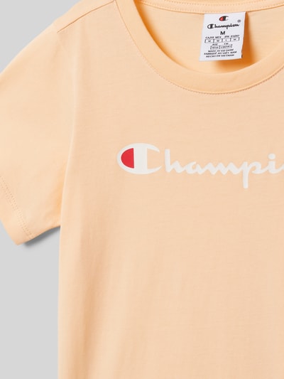 CHAMPION T-Shirt mit Label-Print Apricot 2