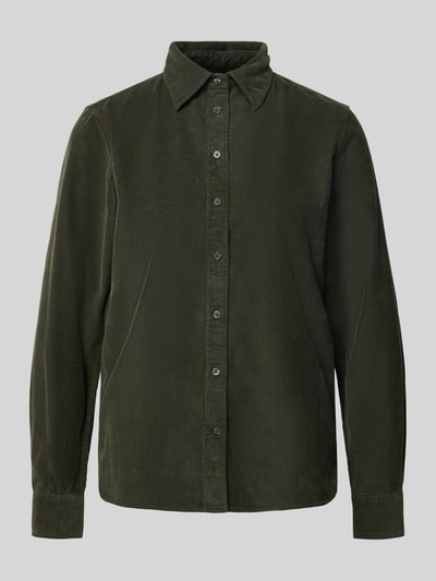 Gant Cordbluse mit Knopfleiste Dunkelgruen 2