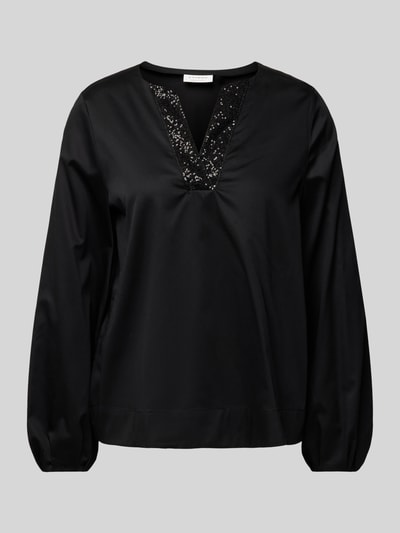 Eterna Regular Fit Bluse mit Tunikakragen Black 1