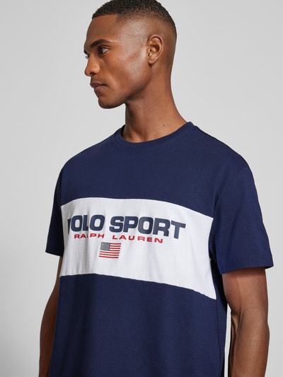 Polo Sport T-Shirt mit Label-Print Dunkelblau 3