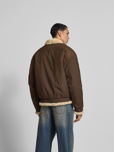 MM6 Maison Margiela Jacke mit Reißverschluss Mittelbraun 5