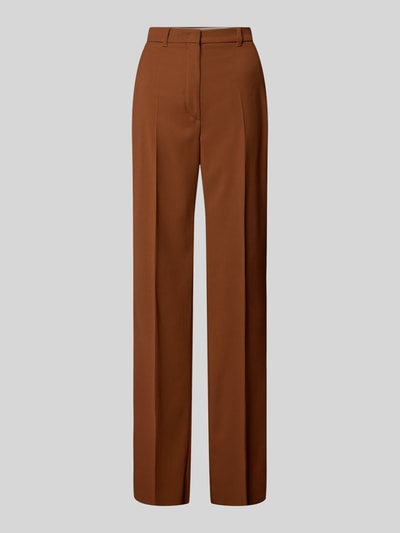 Max Mara Studio Pantalon met persplooien Cognac - 2