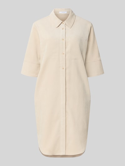 OPUS Knielanges Hemdblusenkleid mit Knopfleiste Modell 'Winchesta' Sand 2