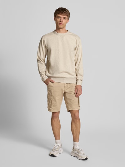 Blend Regular fit korte broek met cargozakken Beige - 1