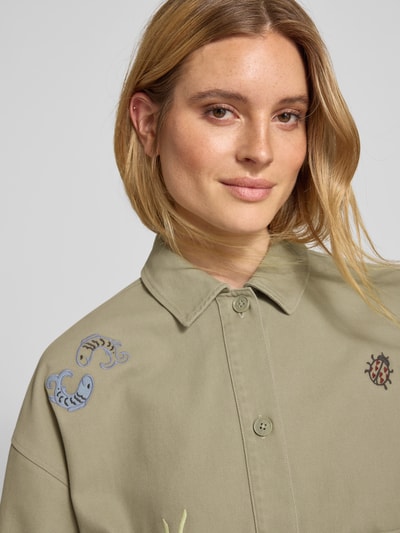 Jake*s Casual Jas met opgestikte zakken Lindegroen - 3