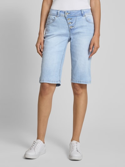 Buena Vista Regular fit korte jeans in 5-pocketmodel, model 'Malibu' Lichtblauw - 4