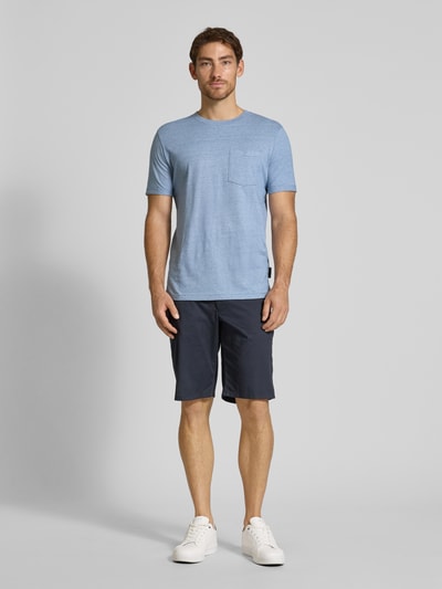 Tom Tailor Denim Regular Fit T-Shirt aus reiner Baumwolle Blau Melange 1