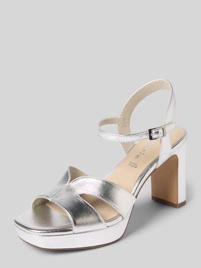 Tamaris Sandalette mit Plateausohle Silber 1