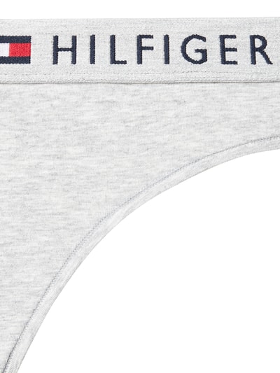 TOMMY HILFIGER Stringi z mieszanki bawełny i elastanu  Jasnoszary 3