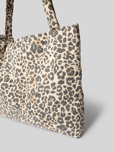 STUDIO NOOS Handtasche mit Label-Stitching Sand 3