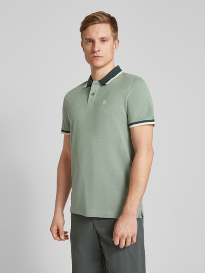 MCNEAL Poloshirt met labeldetail, model 'RUBY' Rietgroen - 4