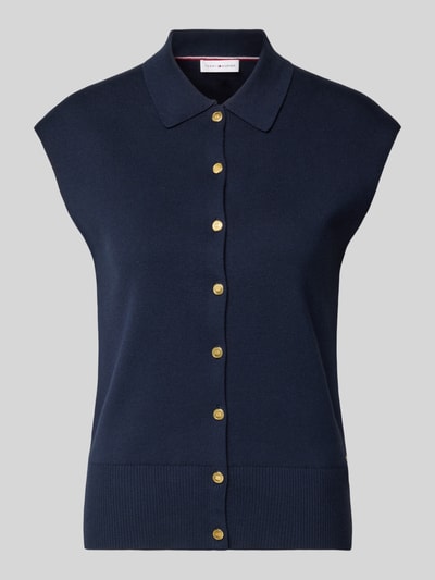 Tommy Hilfiger Kamizelka o kroju relaxed fit z mieszanki bawełny Granatowy 2