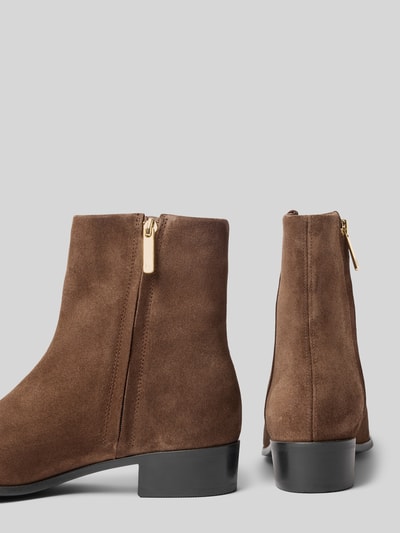 Tommy Hilfiger Stiefeletten aus Veloursleder Mittelbraun 2