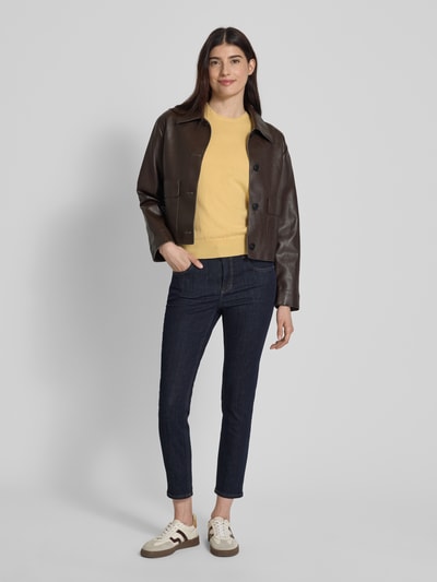 Angels Skinny fit jeans in 5-pocketmodel, model 'Ornella' Donkerblauw - 1