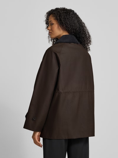 Selected Femme Regular Fit Jacke aus gewachster reiner Baumwolle Modell 'WILMA' Dunkelbraun 5