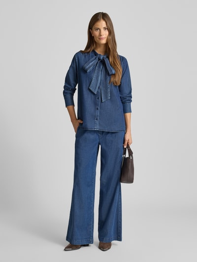 Smith and Soul Wide leg stoffen broek in jeanslook Jeansblauw - 1