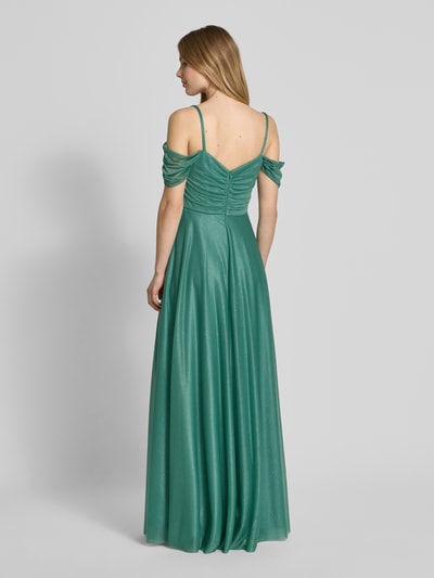 Christian Berg Cocktail Abendkleid im Off-Shoulder-Design Gruen Melange 5
