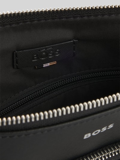 BOSS Schoudertas van echt runderleer, model 'ZAIR_S' Zwart - 5