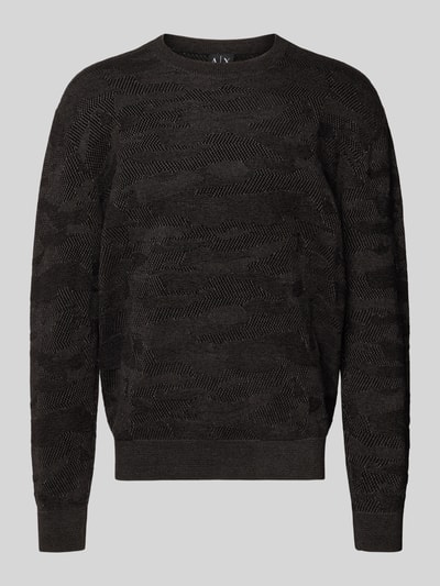 ARMANI EXCHANGE Gebreide pullover met ribboorden Zwart - 2