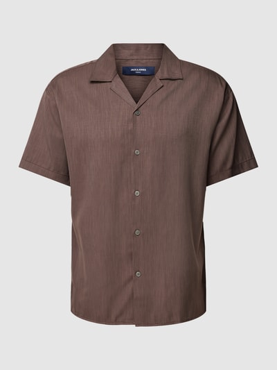 Jack & Jones Premium Koszula casualowa z kołnierzem z połami model ‘JUDE’ Ciemnobrązowy 2