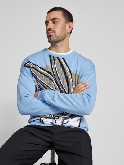 Iceberg Strickpullover mit Motiv Modell 'MAGLIA GIROCOLLO' Sky 3