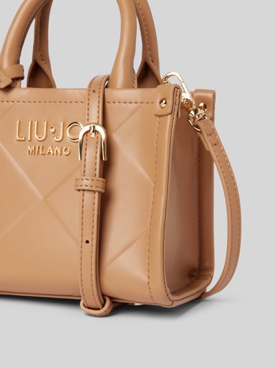 Liu Jo White Handtasche mit Label-Applikation Modell 'RIDHI' Camel 3