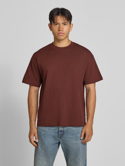 JACK & JONES T-Shirt mit Rundhalsausschnitt Modell 'BARRON' Rostrot 4
