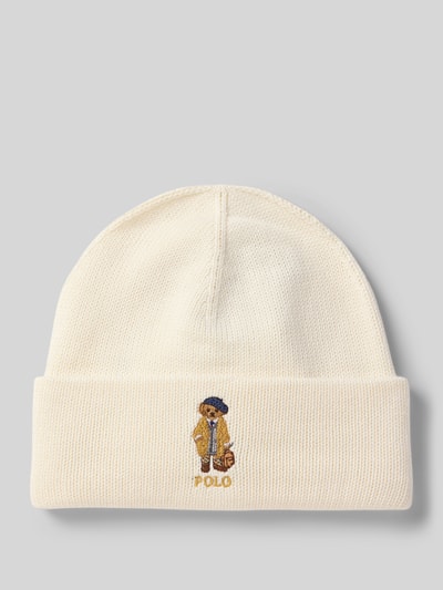 Polo Ralph Lauren Teens Beanie met label- en motiefstitching Ecru - 1